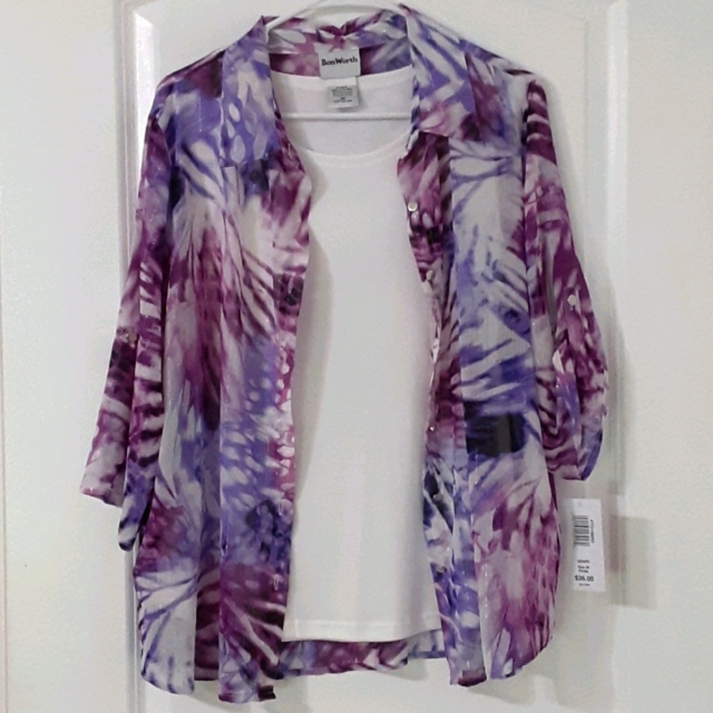 Bonworth blouse with attached tank top.